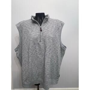 Duluth Trading Co‎ Vest Gray Sweatshirt Pullover 1/4 Zip Sz 2XL Casual Outdoors